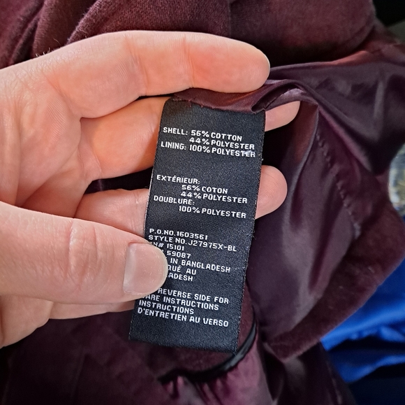 Adorable Jones NY burgundy knit double breasted pea coat, 1X - Picture 8 of 9